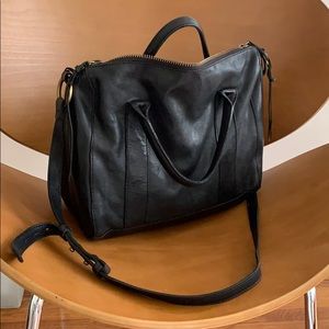 Madewell bag - black, leather (The Prague Satchel)